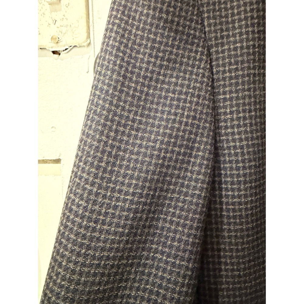Joseph Abboud Mens 48R Wool Blazer Sport Coat Grey Brown Micro Check Made in USA - Picture 2 of 11